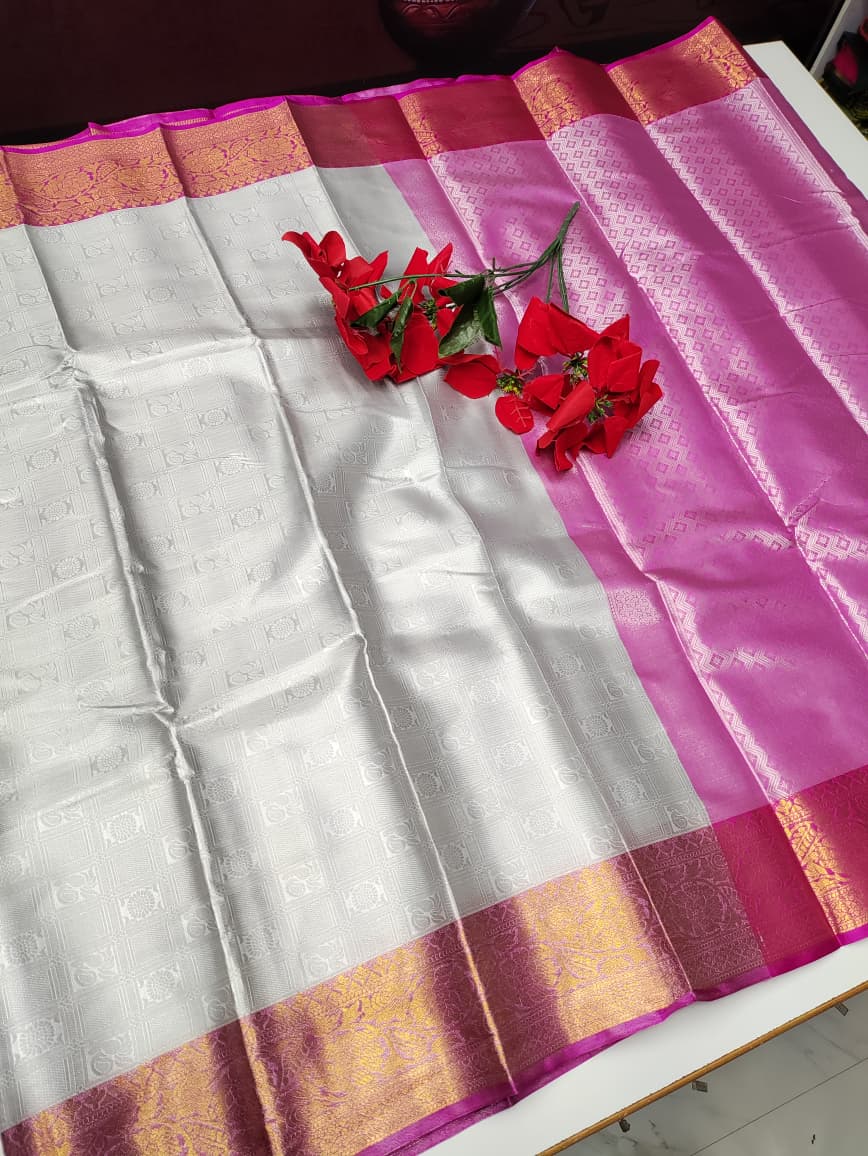 Celebrity Saree(Silver) SV01