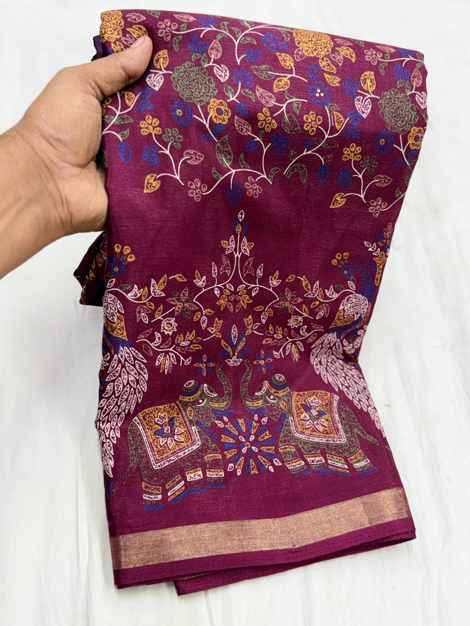 Malmal Pading Cotton Saree MU21 (10 Days Pre booking)
