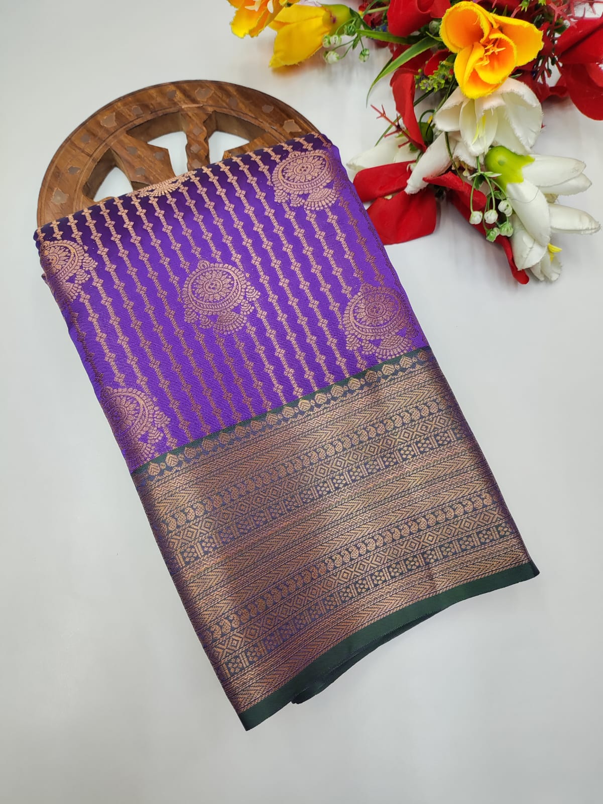 Premium Vairaoosi Saree(Purple) PVV01