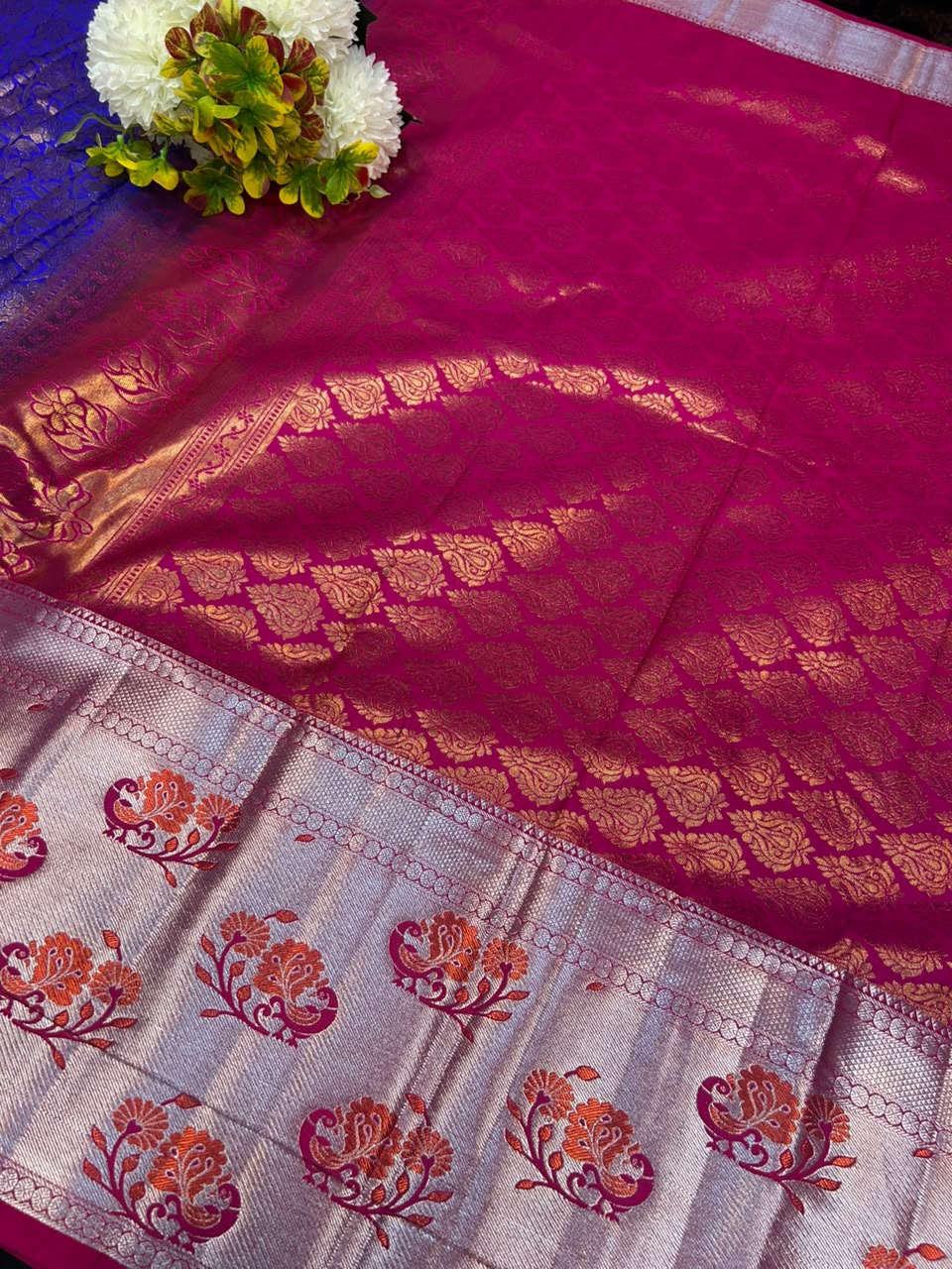 Festival Wear Tissue Saree with Traditional Zari Design