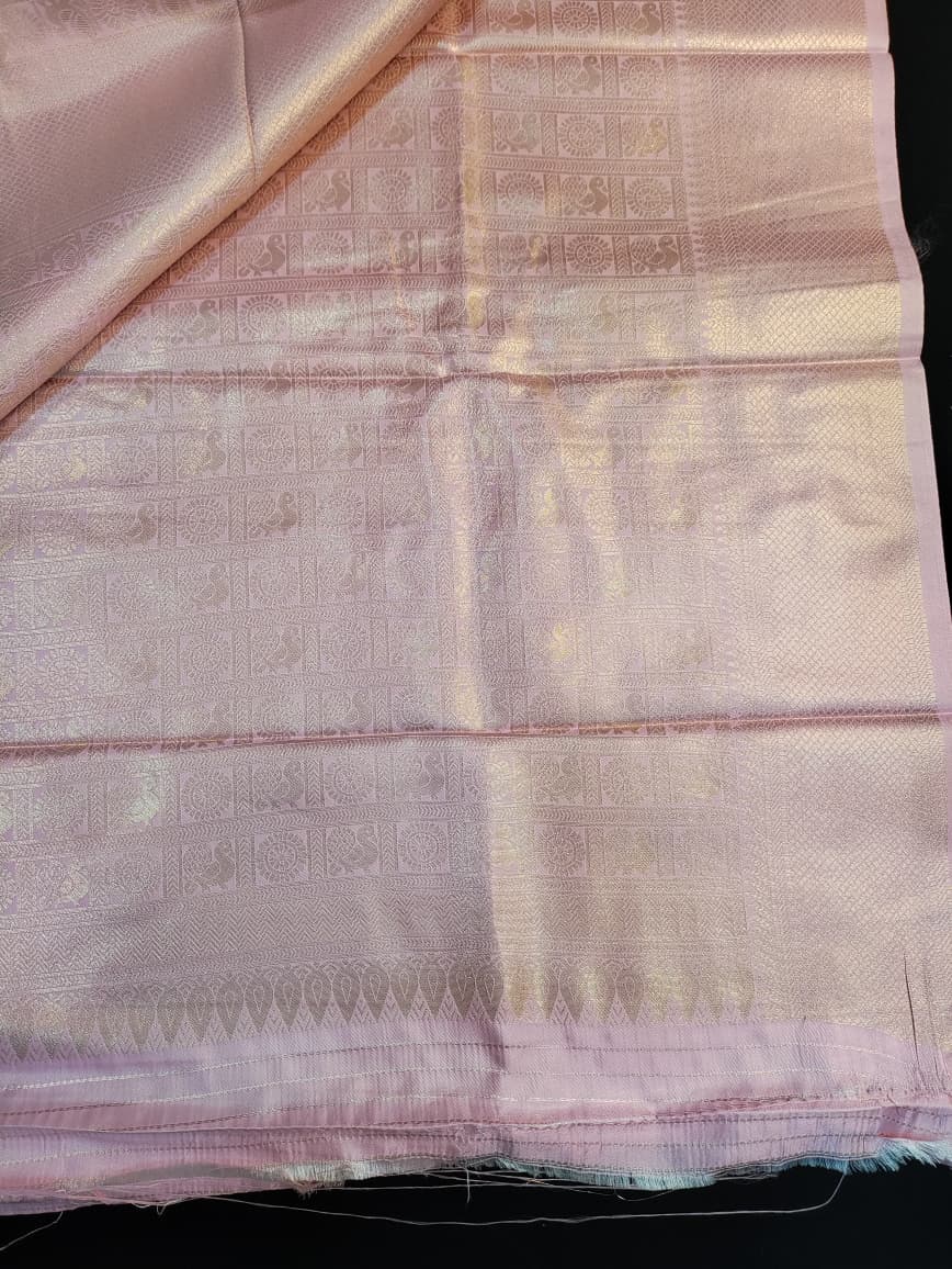Traditional Nangai Satin Silk saree for Onam celebration and party wear