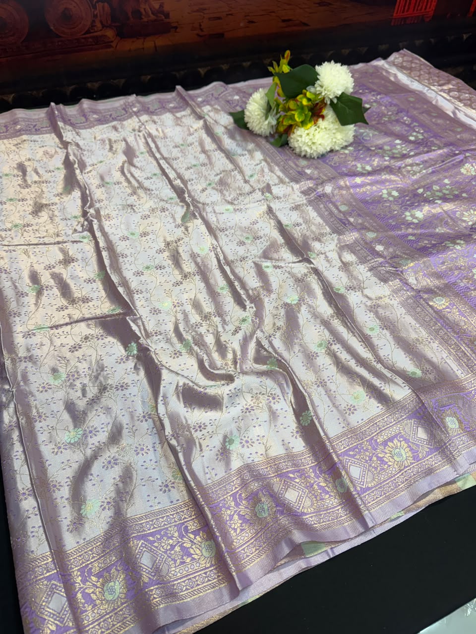 Nangai Satin Soft Saree with |Jacquard Blouse| PNG27