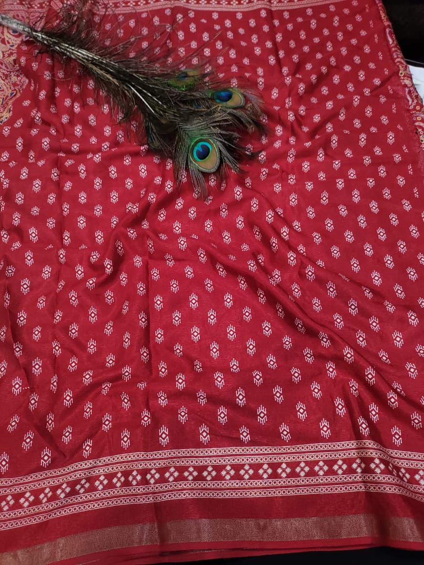 Malmal Peding Cotton Saree MU39