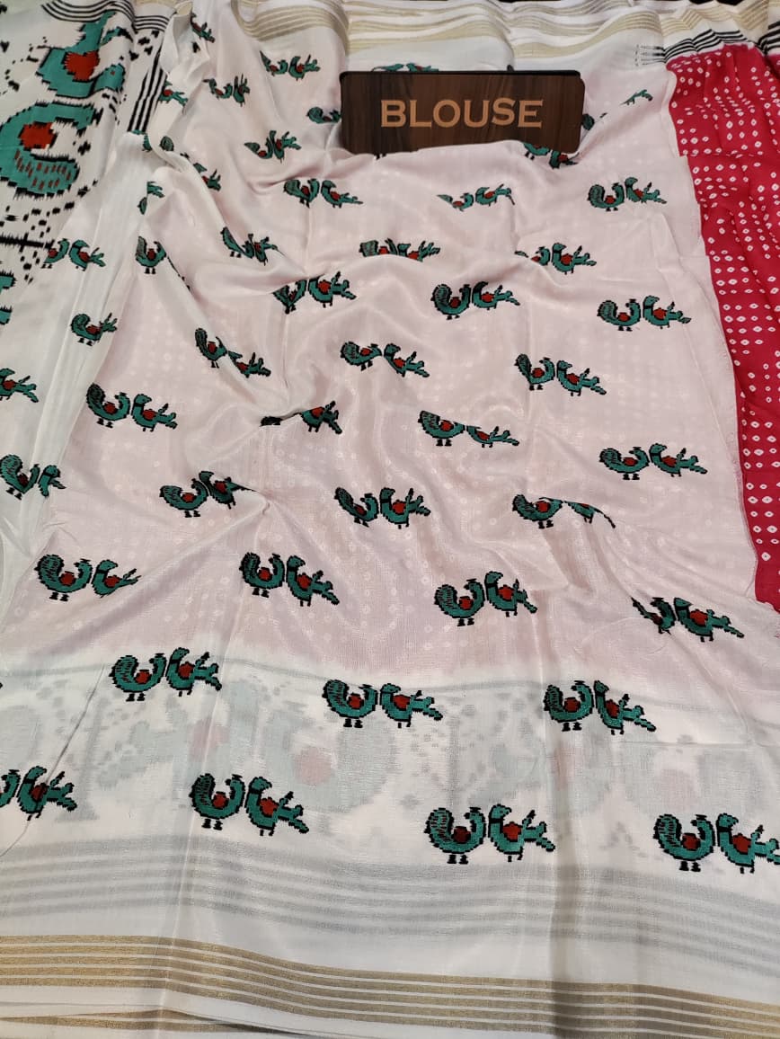 Malmal Cotton Saree | MU54