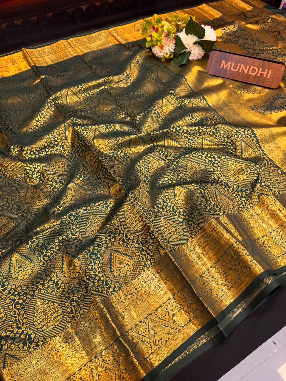 Kanmani Pattu Mix Wedding Saree – Elegant Traditional Silk Look| PW37