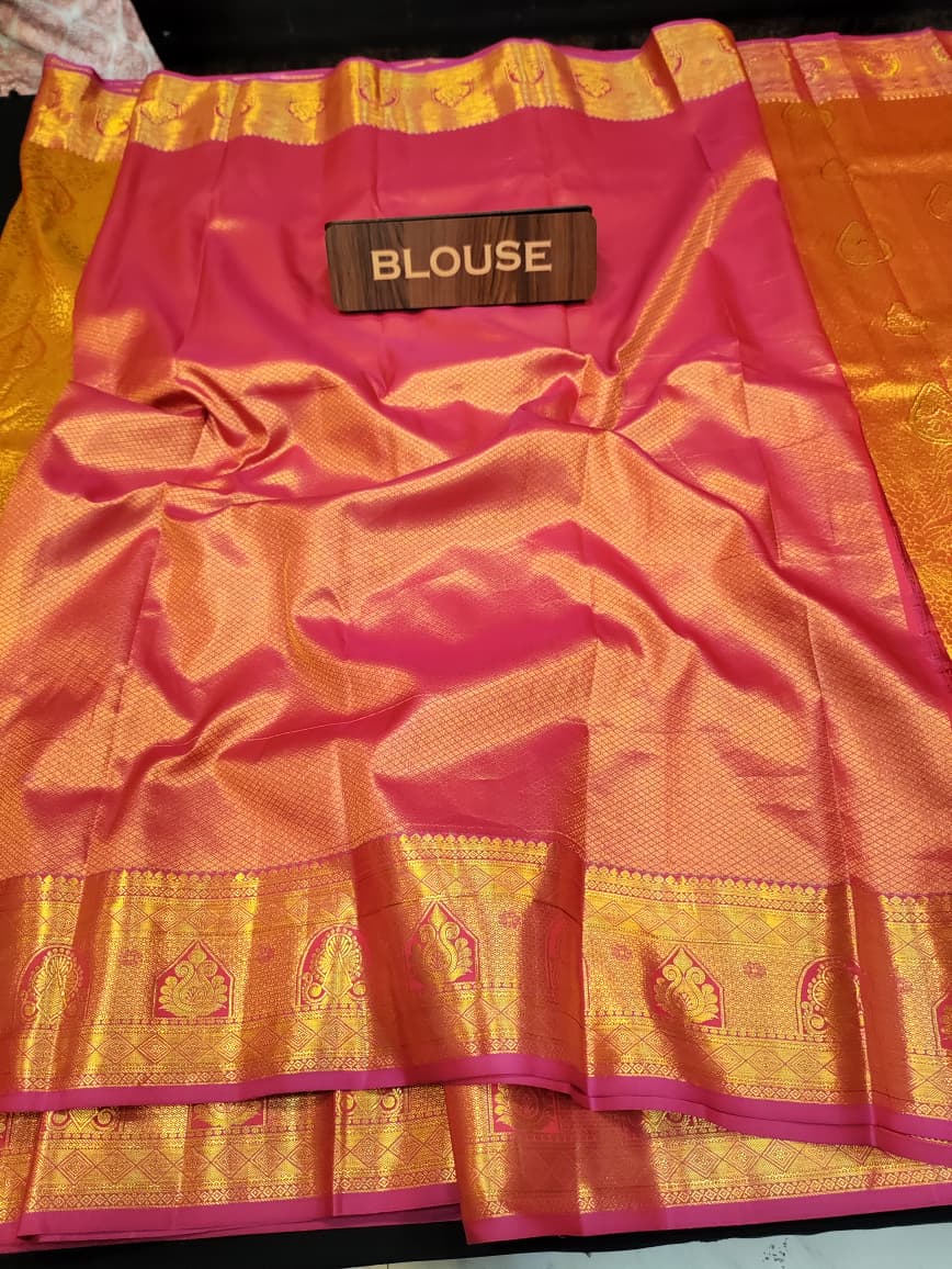Kanmani Pattu Mix Wedding Saree – Elegant Traditional Silk Look| PW42