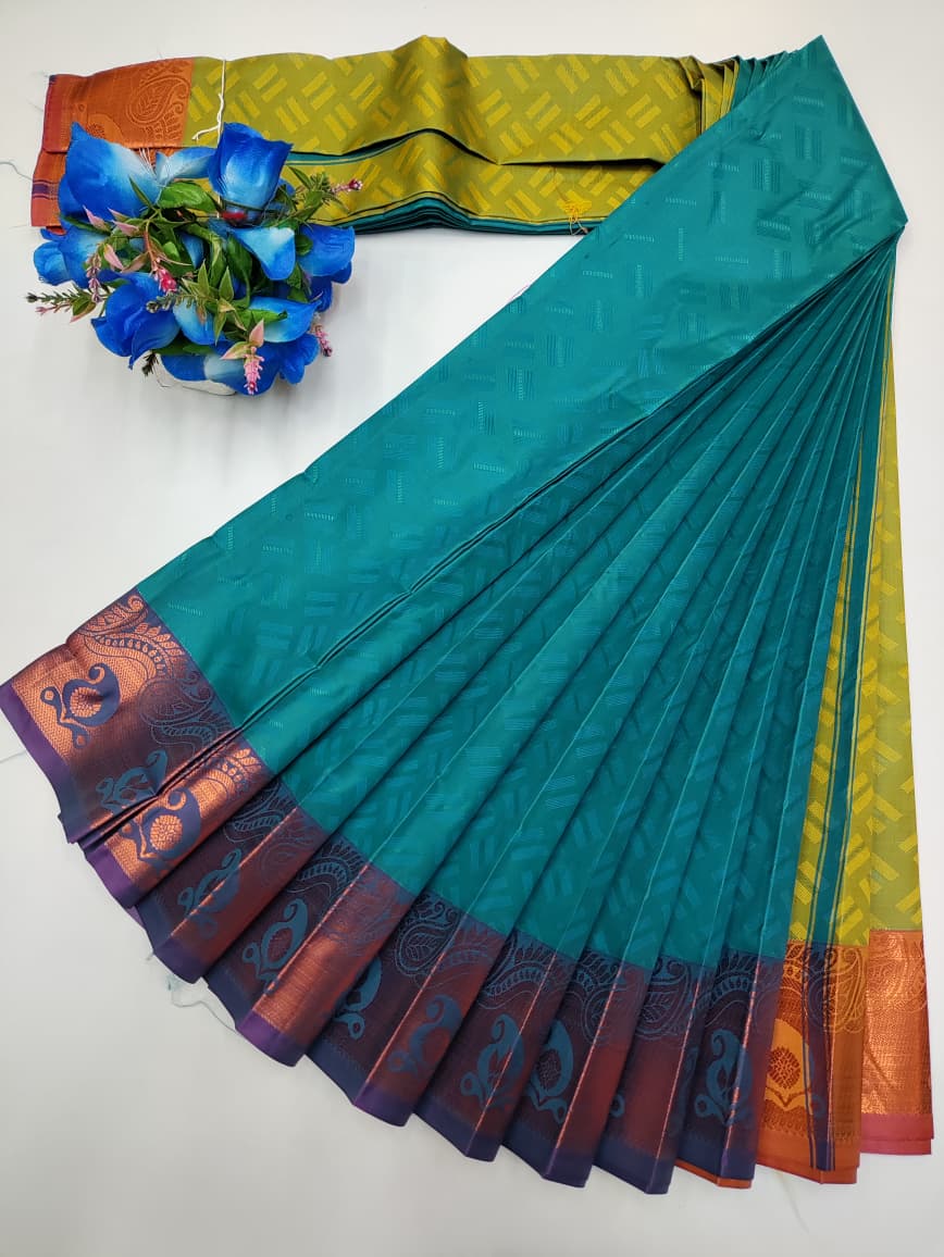 Premium Poontamil Soft Silk Saree with |Jacquard Blouse| PPC179