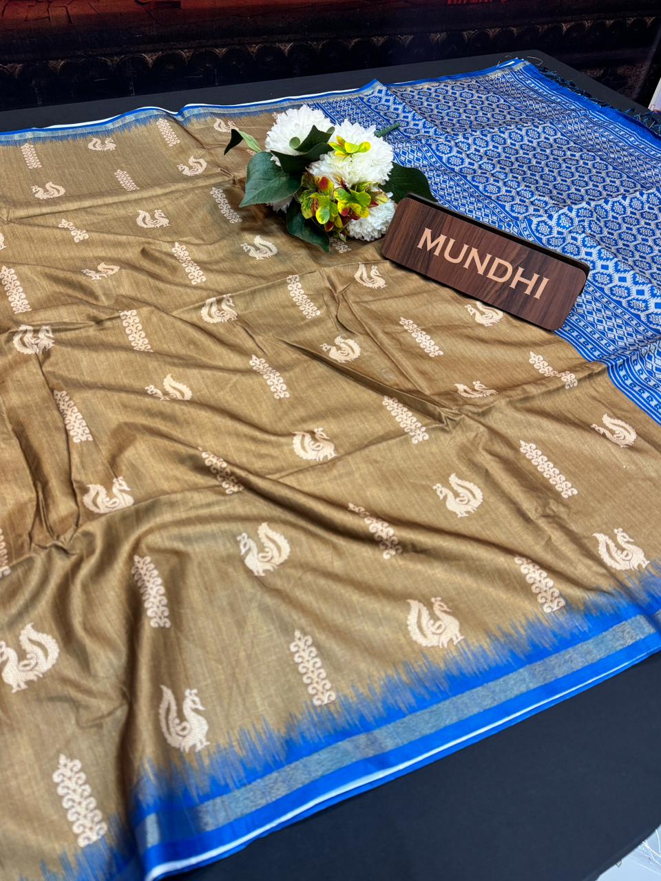 Morni Silk soft cotton fancy saree for wedding wear