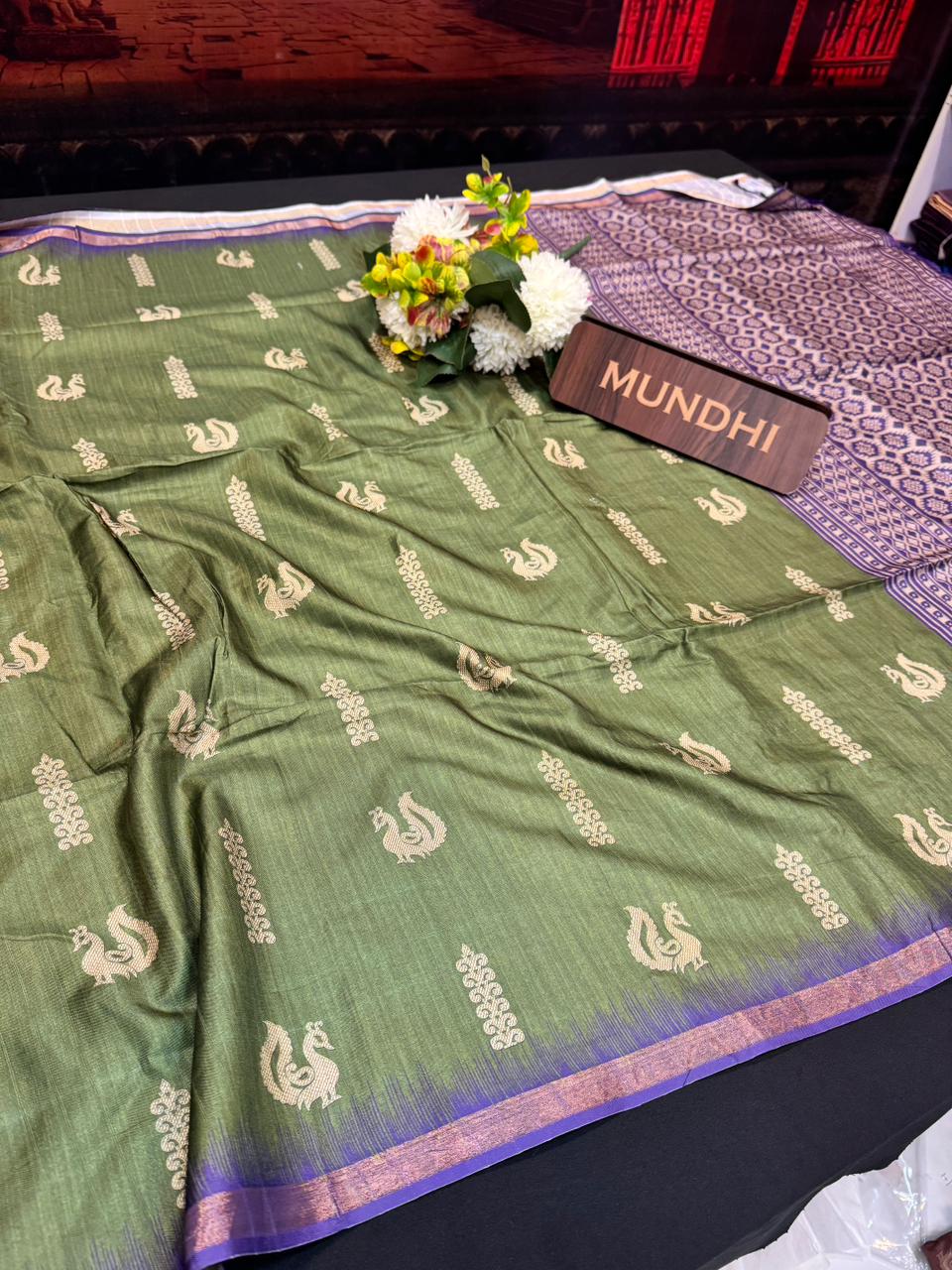 Morni Silk Saree in Fancy Soft fabric for wedding wear