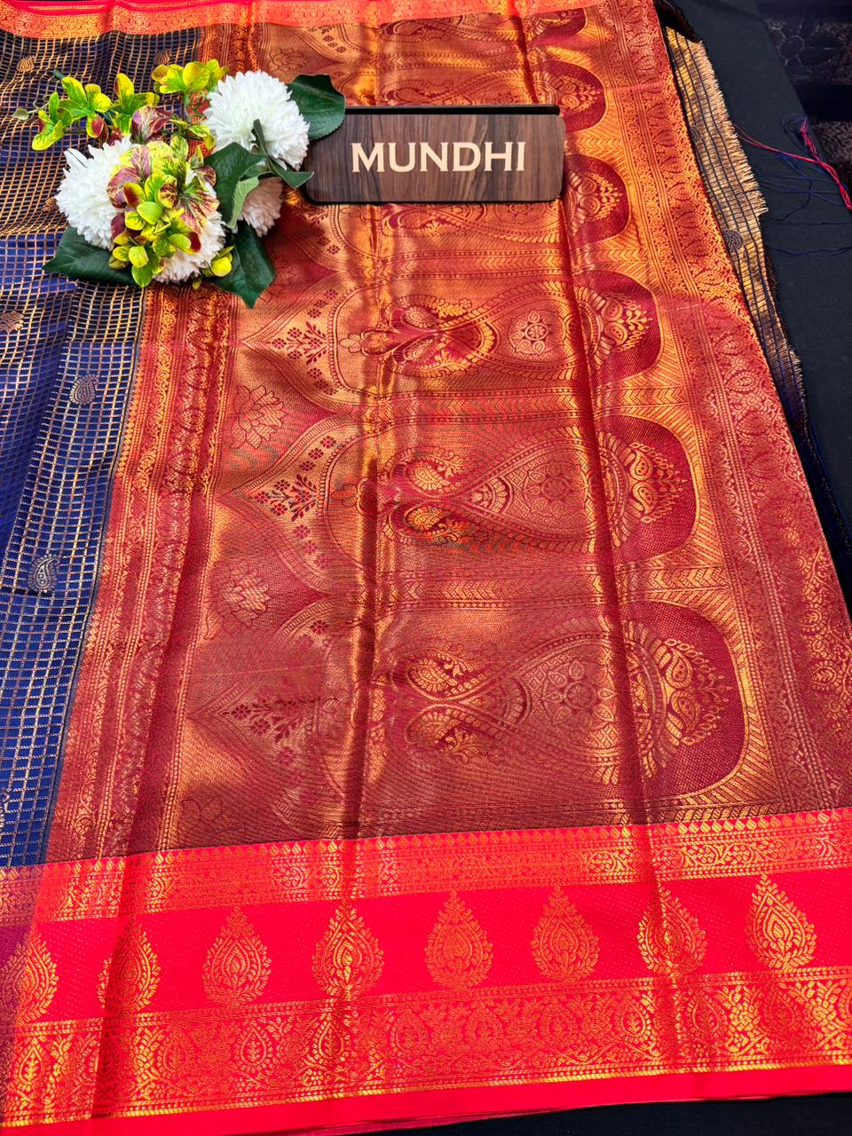 Mini Checked Vairaoosi Saree – Soft Silk Elegance| MK06