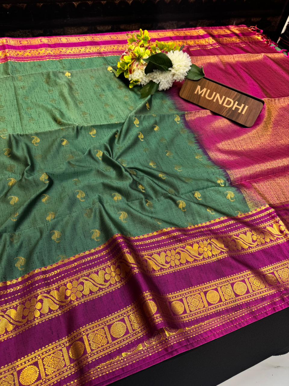 Slub Silk Saree with Zari Work for Weddings