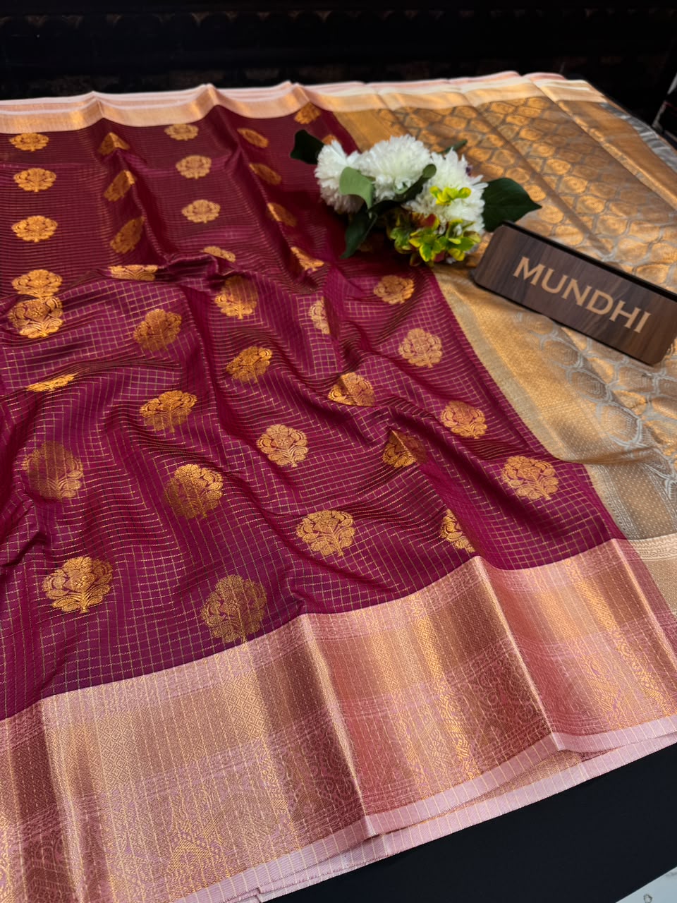 Alamelu Banarasi Saree | Zari Work & Contrast Blouse | ALB01