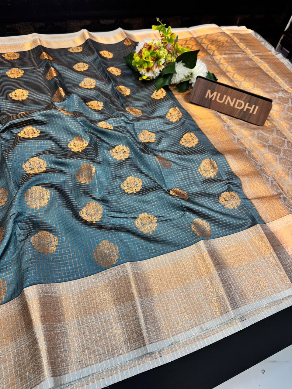 Alamelu Banarasi Saree | Zari Work & Contrast Blouse | ALB06