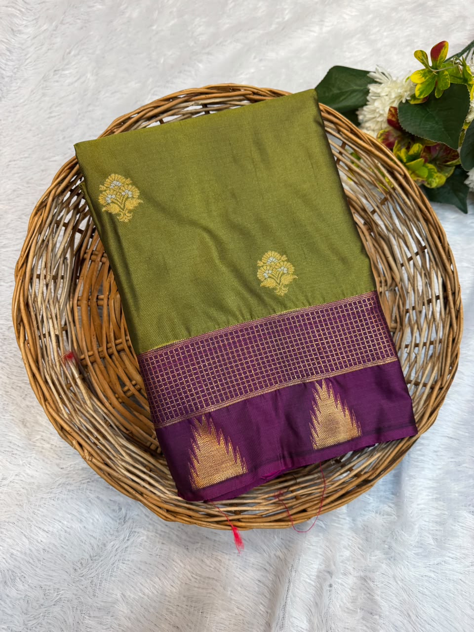 Mild Damage Semi Silk Saree | Zari Work | MSZ125