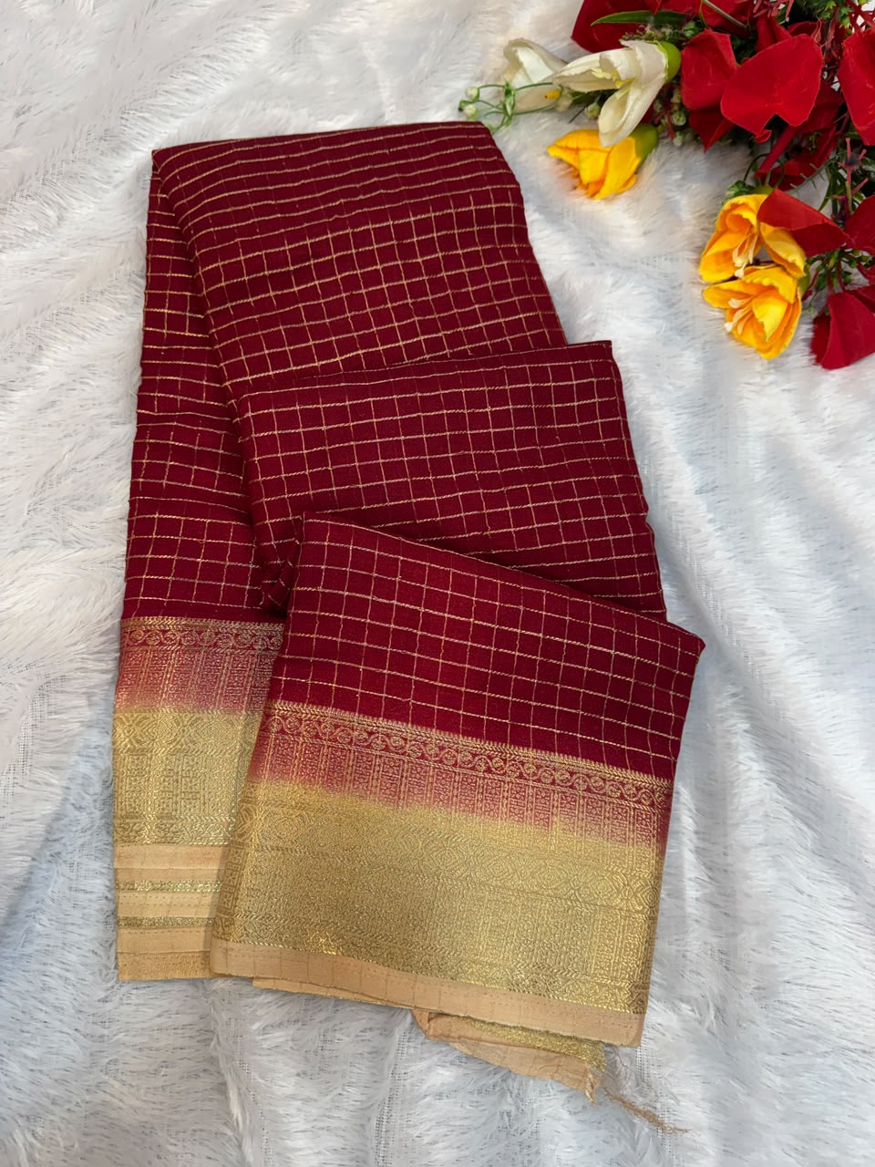 Mysore Crepe Silk Saree | Zari Work | MCS31