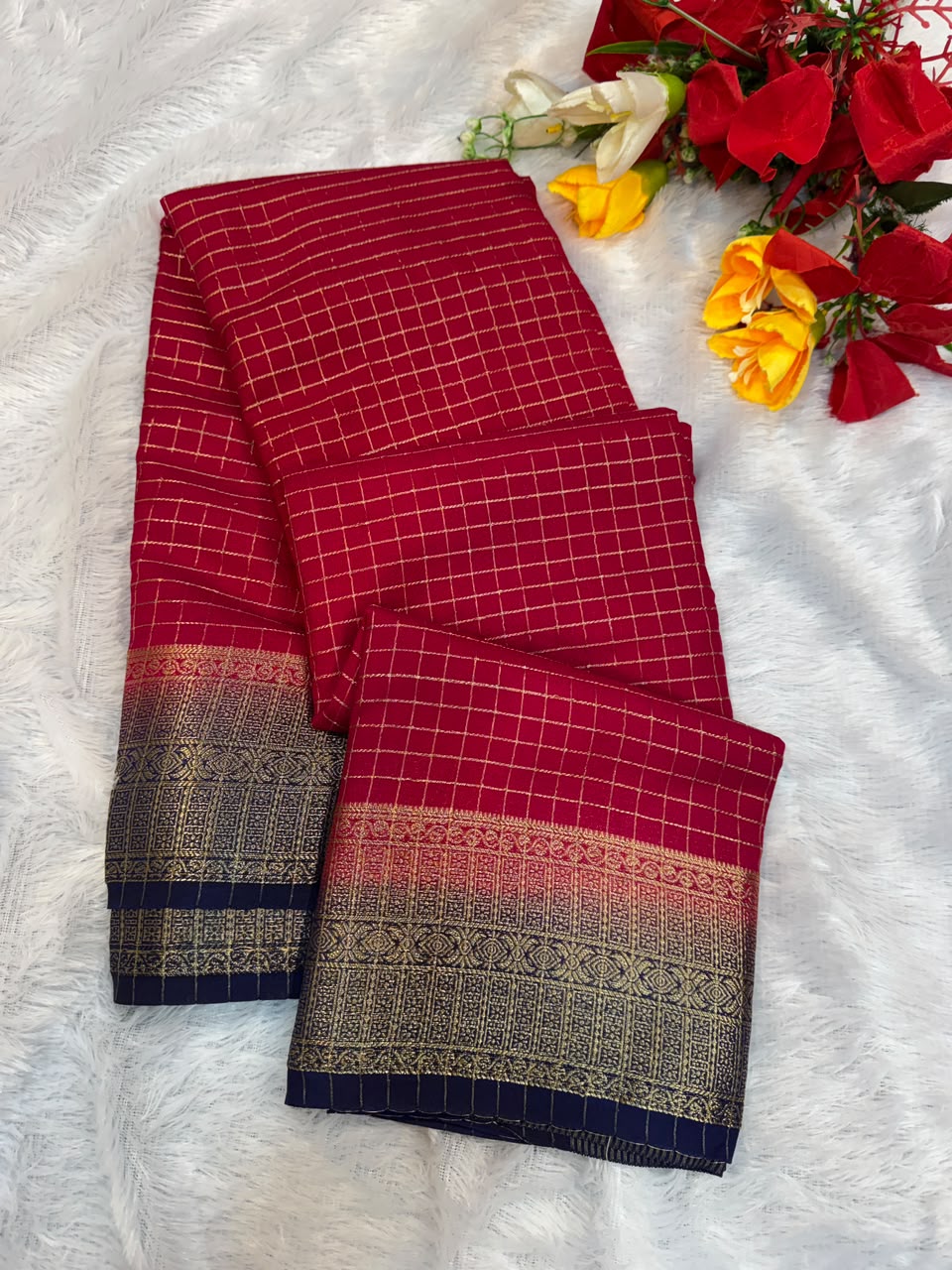 Mysore Crepe Silk Saree | Zari Work | MCS32
