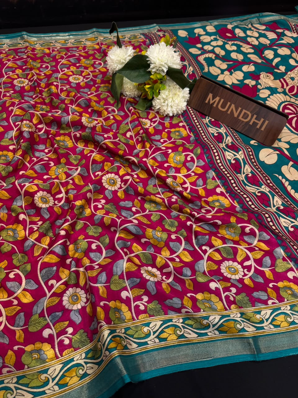 Maheshwari Silk Fancy Saree | Zari Work Design | MHW37