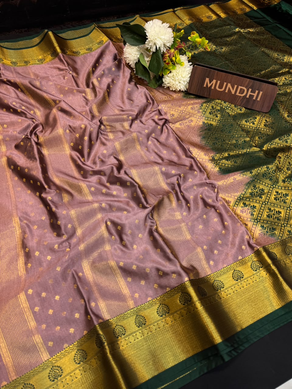 Vegan Silk Saree with |Zari Work for Women| VG18
