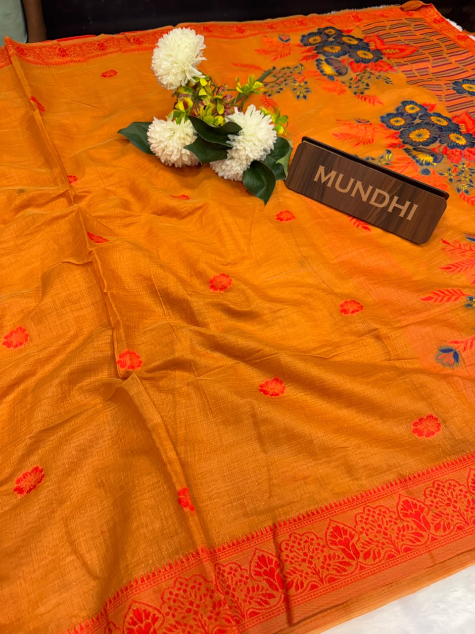 Nandani Cotton Saree with elegant thread work for women