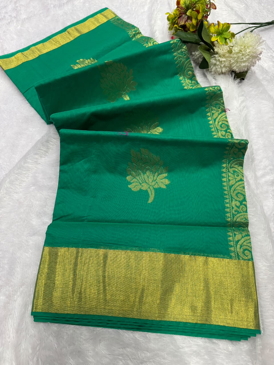 Elampillai Cotton Fancy Saree with Zari Work| EC13