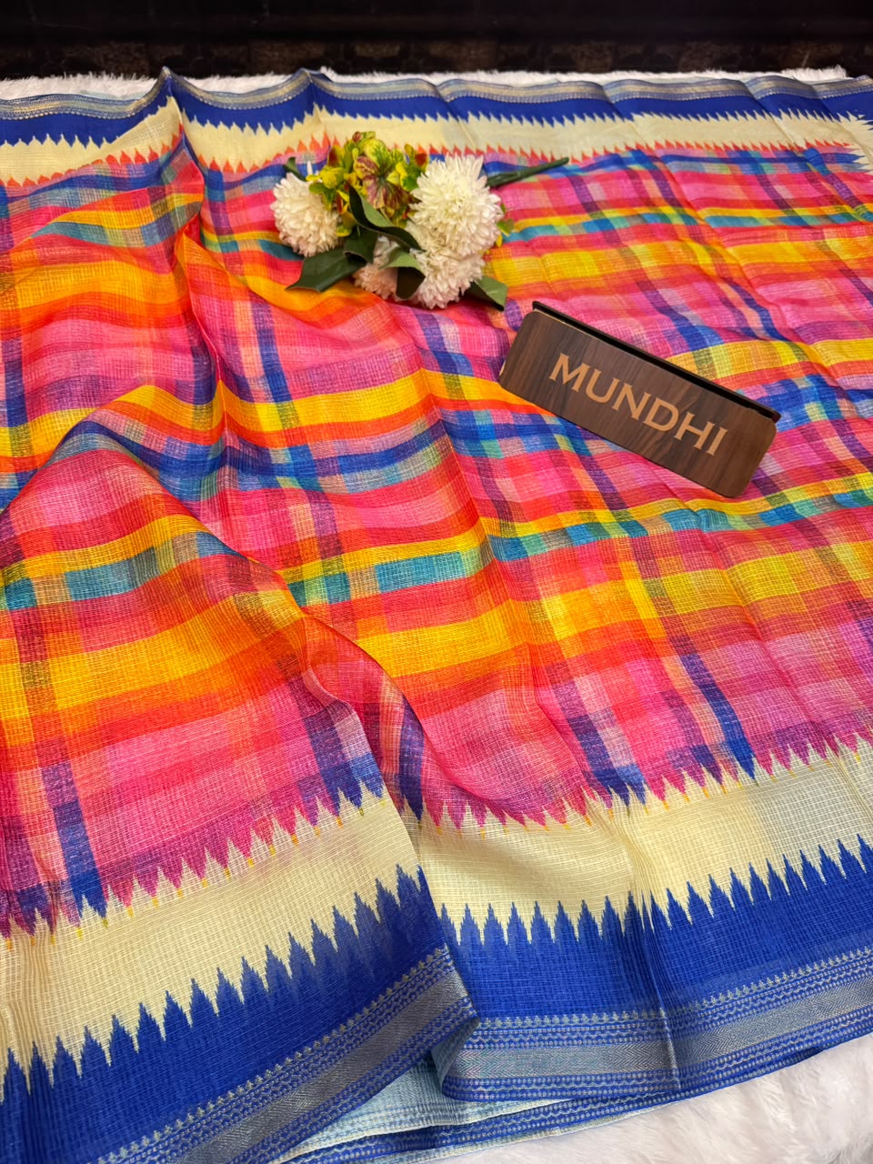Kota Silk Fancy Saree with Checks Design| KTA02