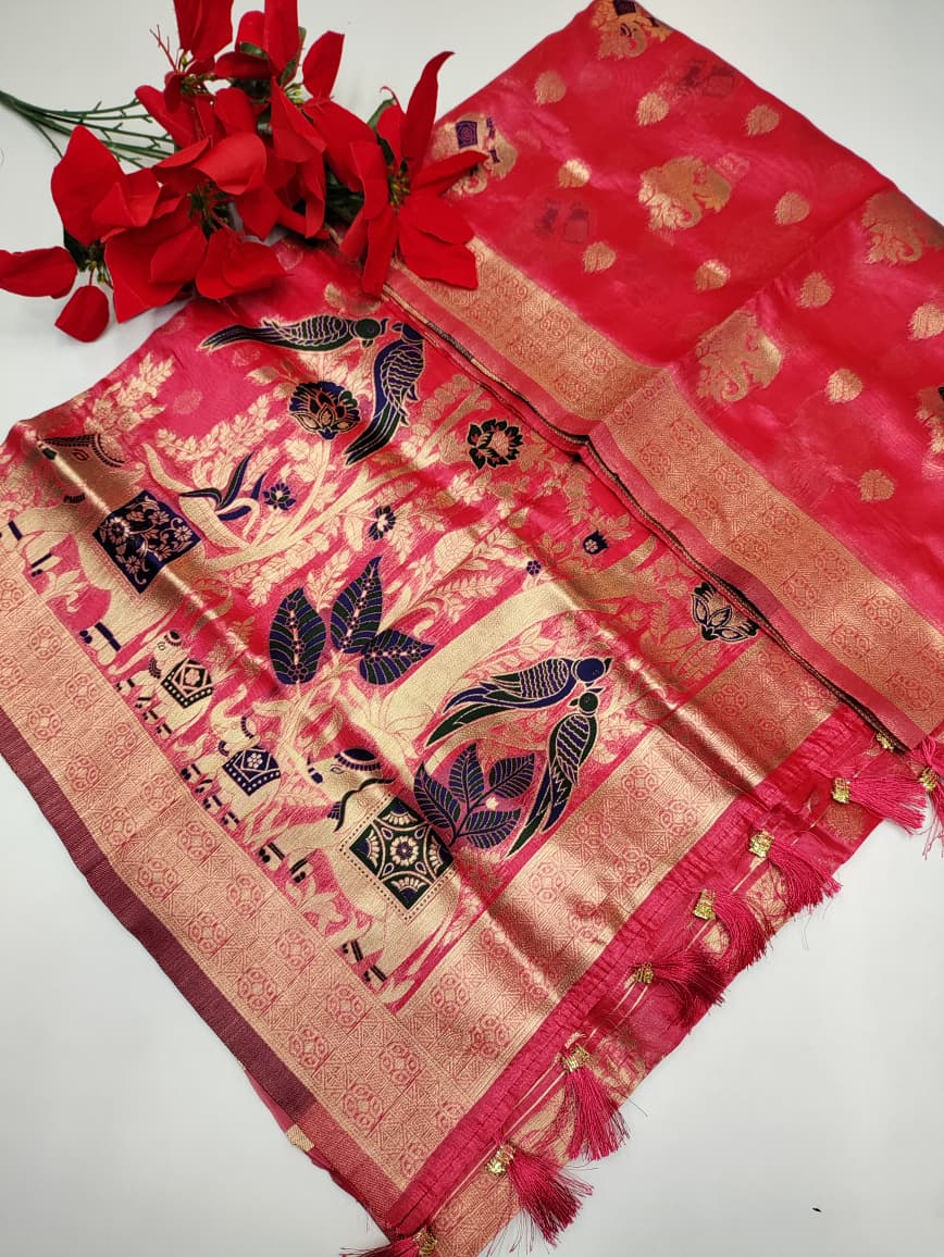 Tussar Cotton Saree