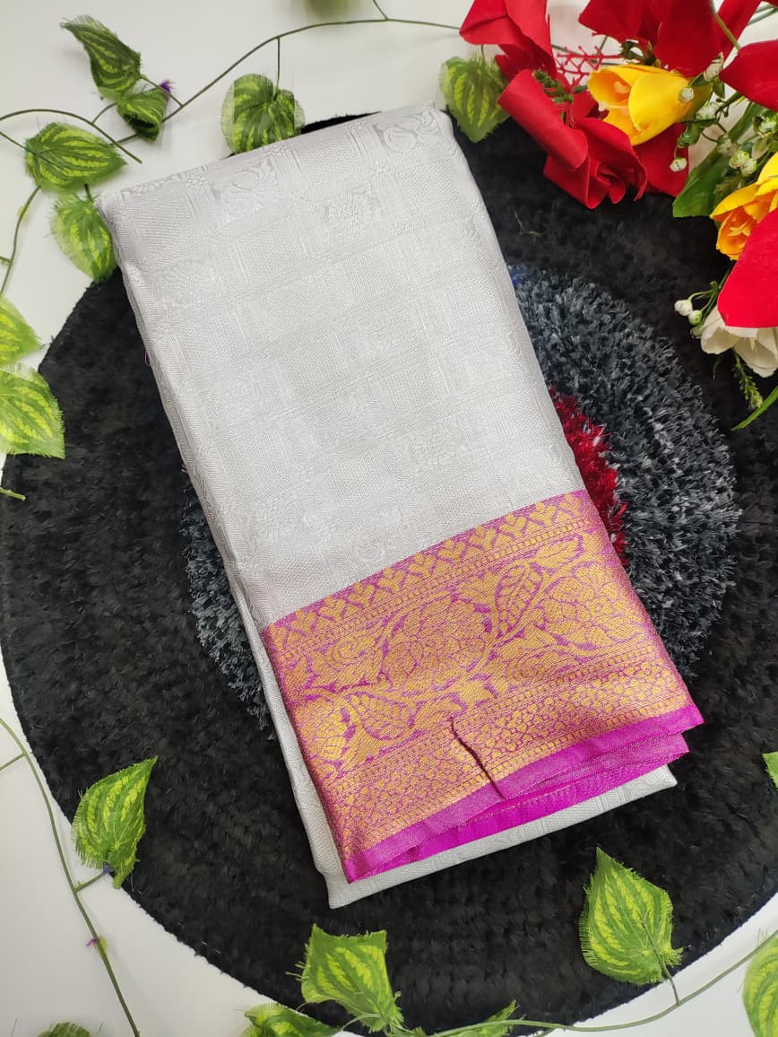 Celebrity Saree(Silver) SV01