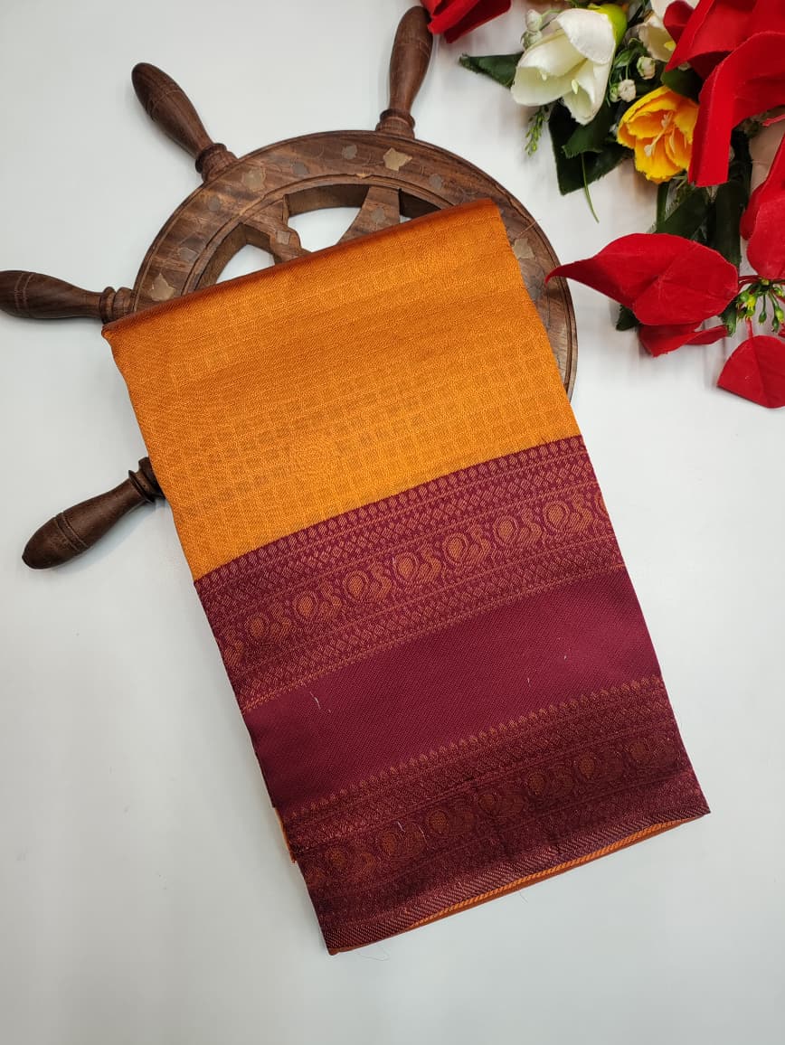 Rust Orange Saree RG04