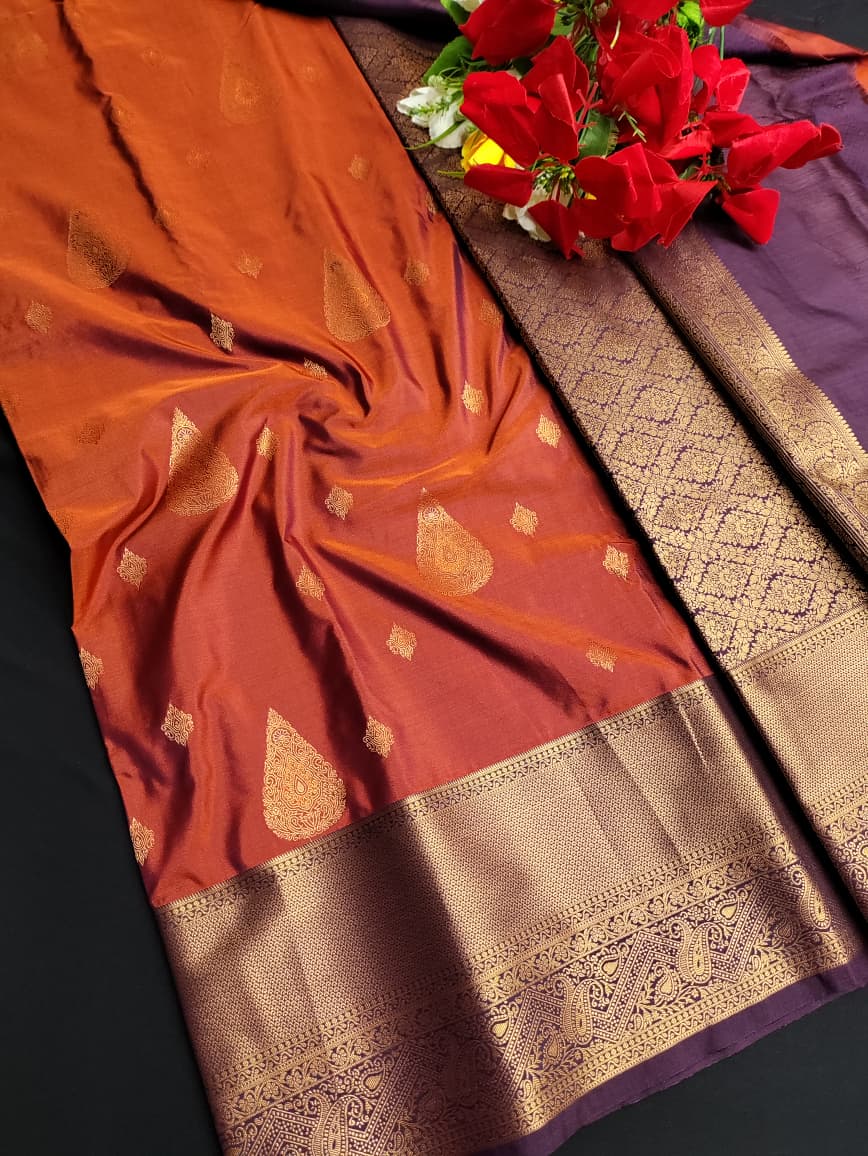 Elampillai Luxury Rust Orange RG19