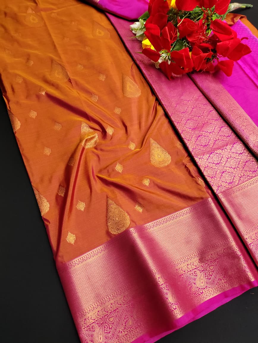 Elampillai Luxury Rust Orange RG20