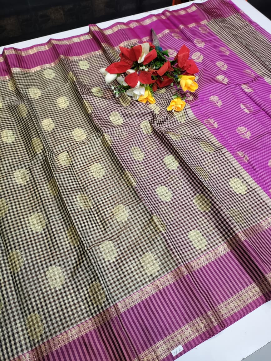 Banarasi Checked Saree FV35