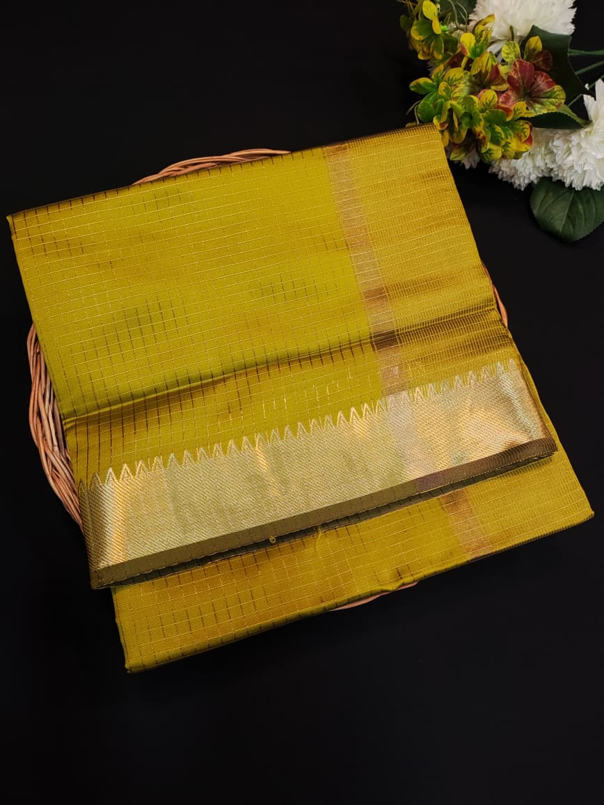 Flat 30% Offer Raw Banarasi Checks |Zari Saree| RBN06-Limited Quantity
