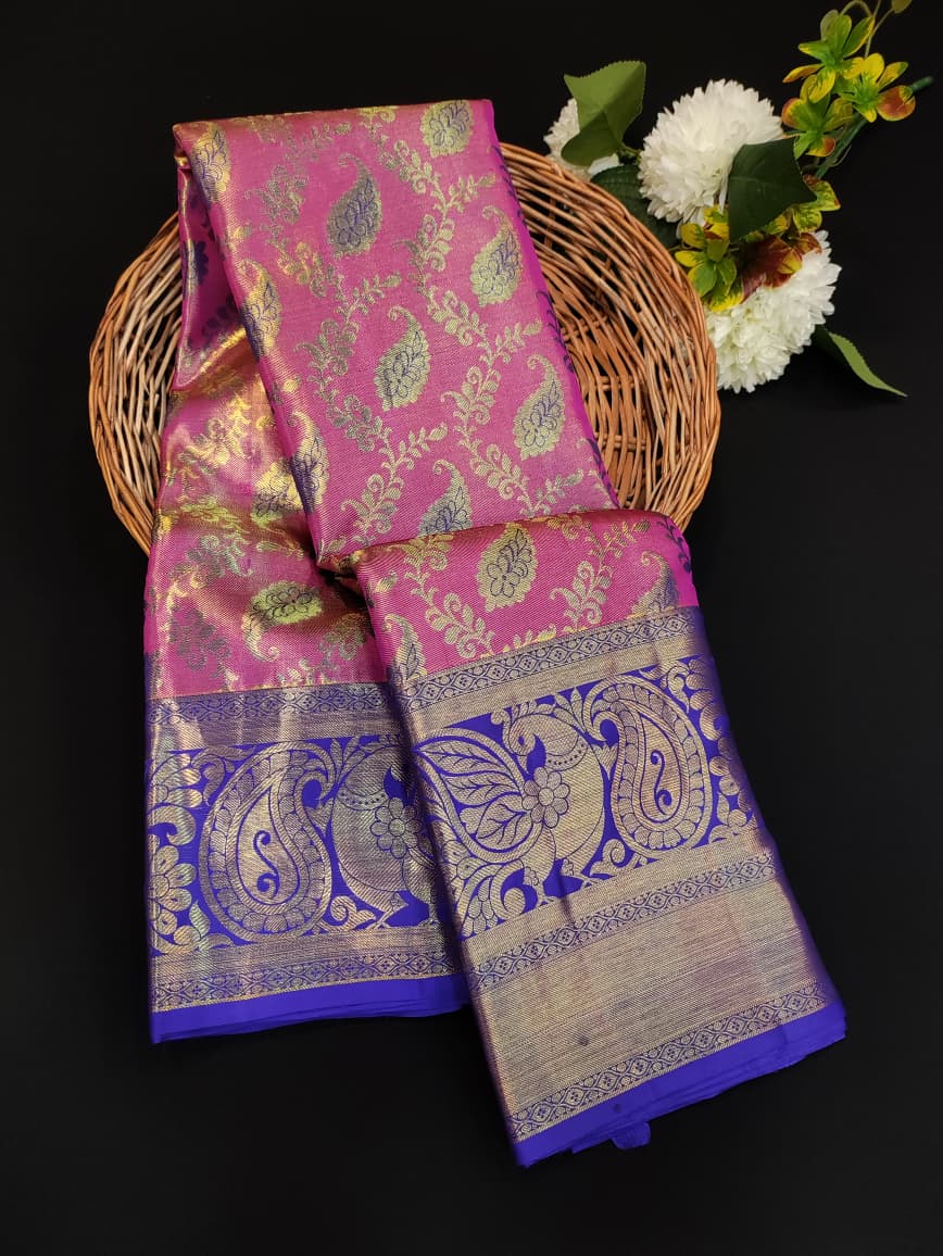Pure Semi Silk Saree | Zari Work | ABC03
