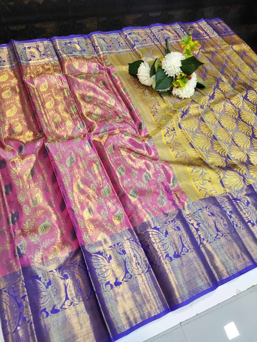 Pure Semi Silk Saree | Zari Work | ABC03