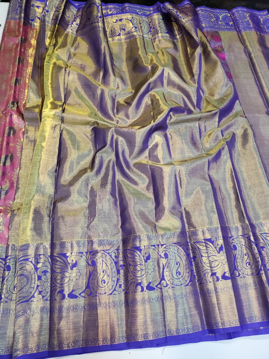Pure Semi Silk Saree | Zari Work | ABC03