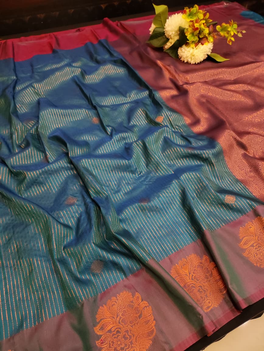 Varalakshmi Viratham Silk Zari Saree with Plain Blouse| VZ23