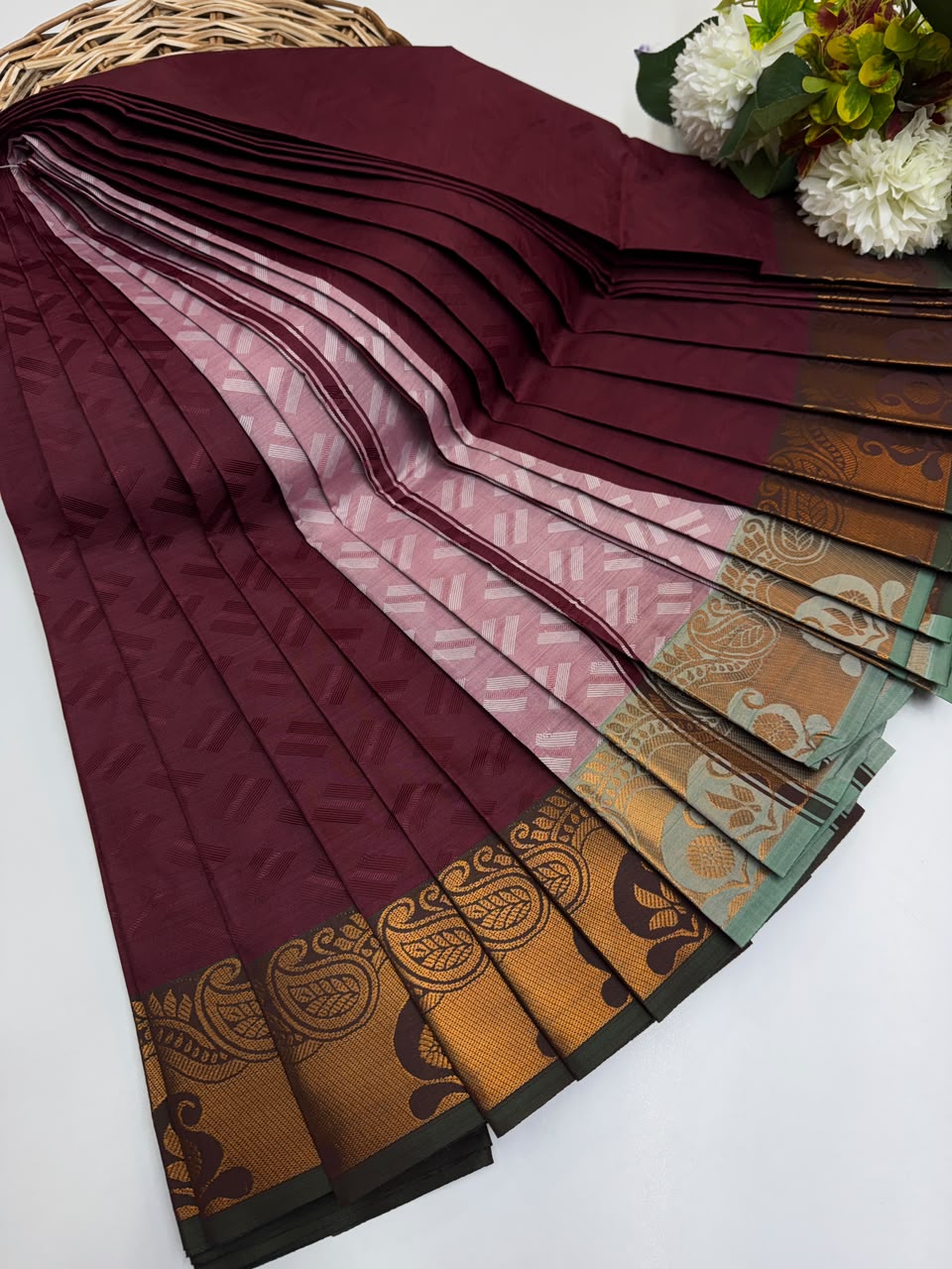Premium Poontamil Soft Silk Saree with Jacquard Blouse for Festival Wear