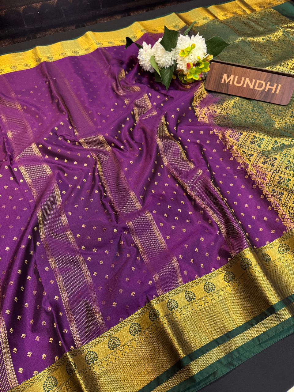 Vegan Silk Saree with |Zari Work for Women| VG11