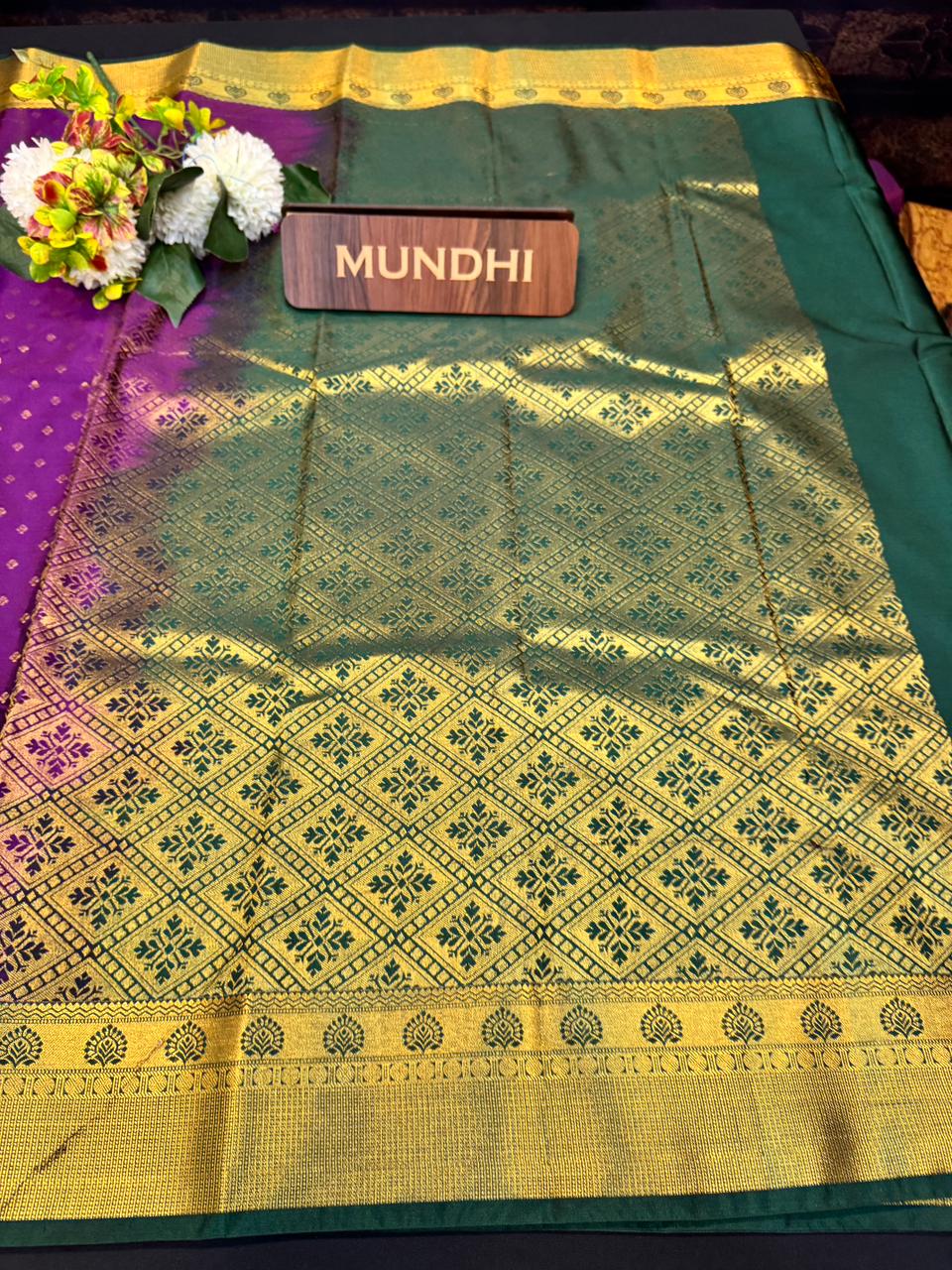Vegan Silk Saree with |Zari Work for Women| VG11