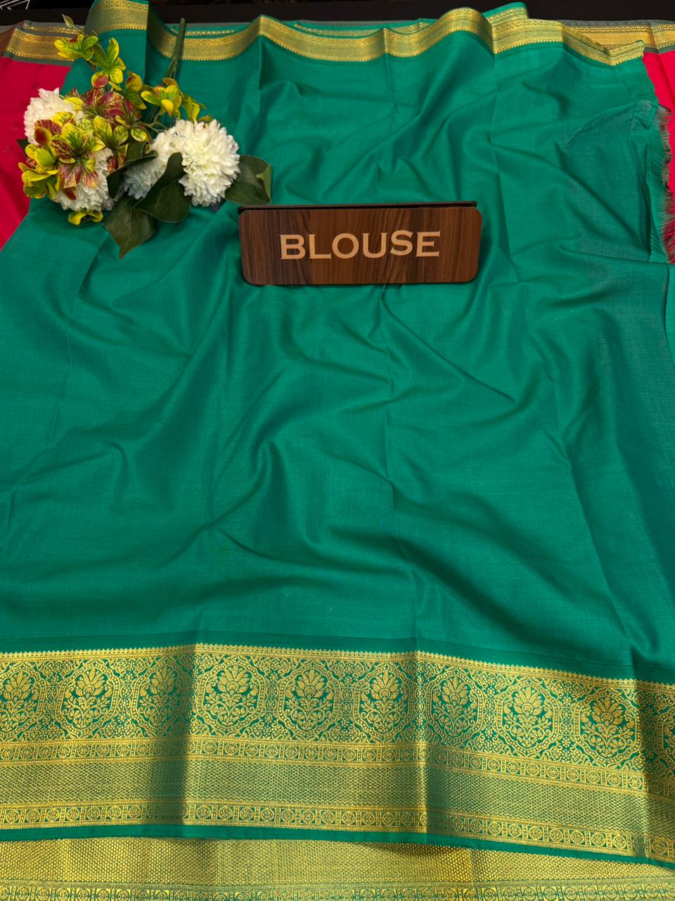 Vegan Silk Saree with |Zari Work for Women| VG17