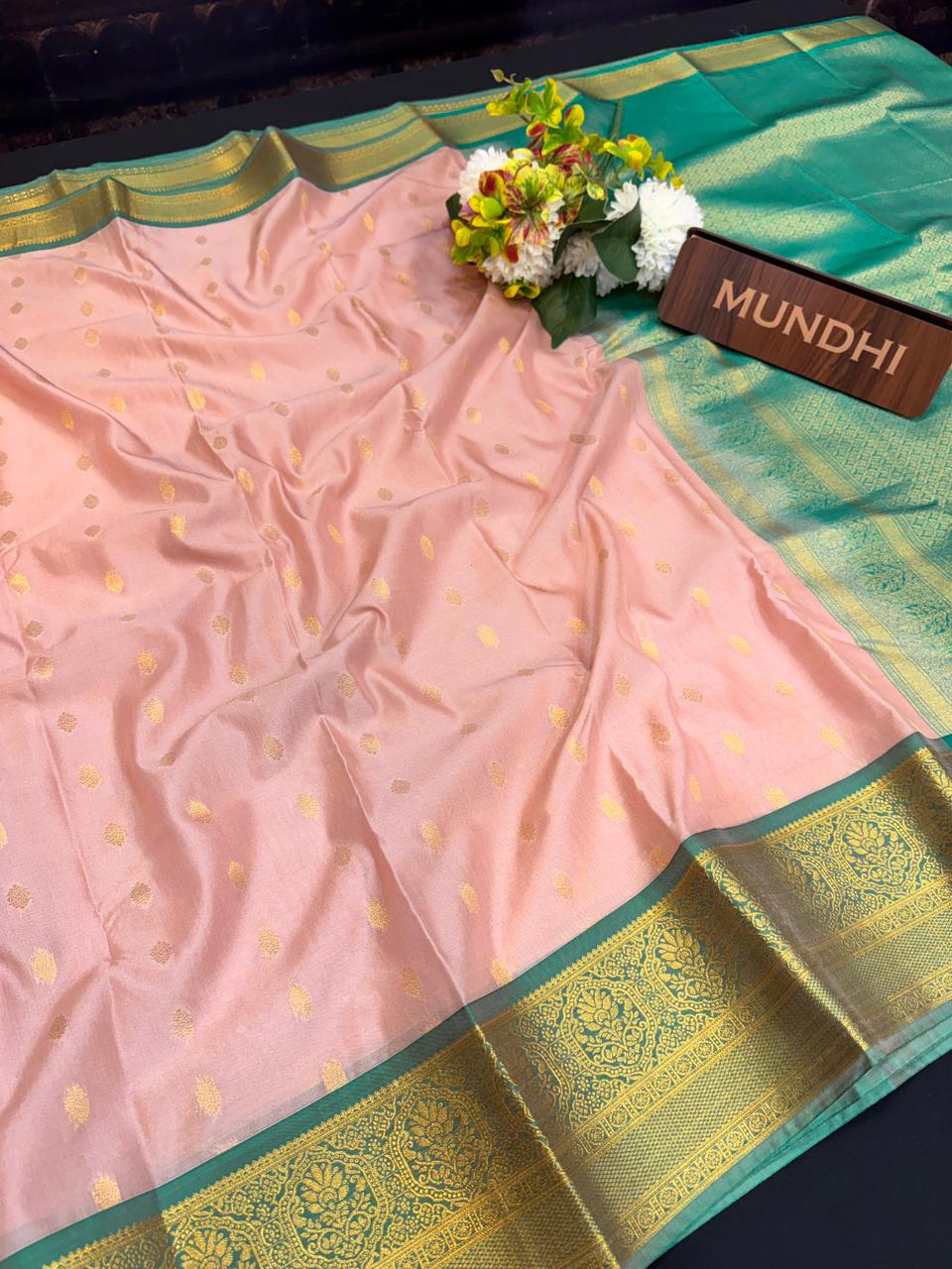 Vegan Silk Saree with |Zari Work for Women| VG14