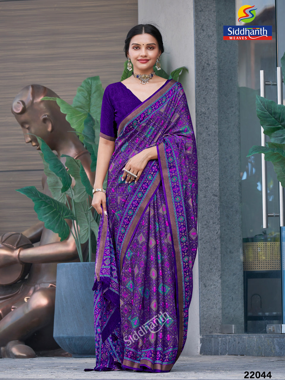 Siddhanth Malai Cotton Fancy Saree | Zari Work | SD09