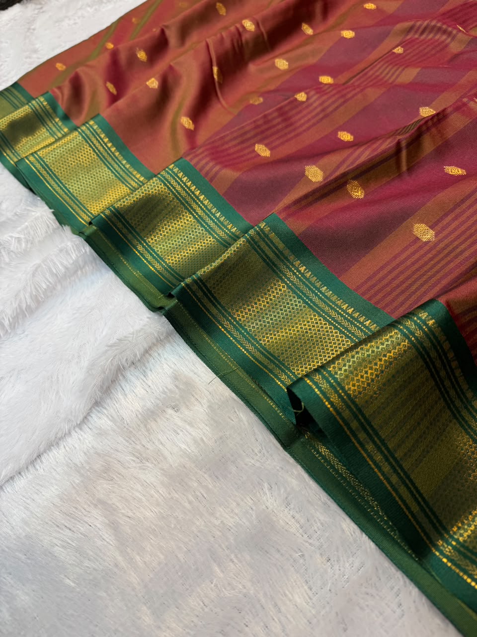 Ruby Soft Silk Saree with |Zari Work| R25