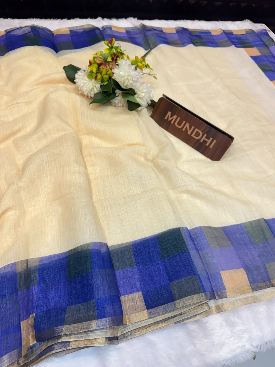 Madras Checks Fancy Cotton Saree 90B| MCC17