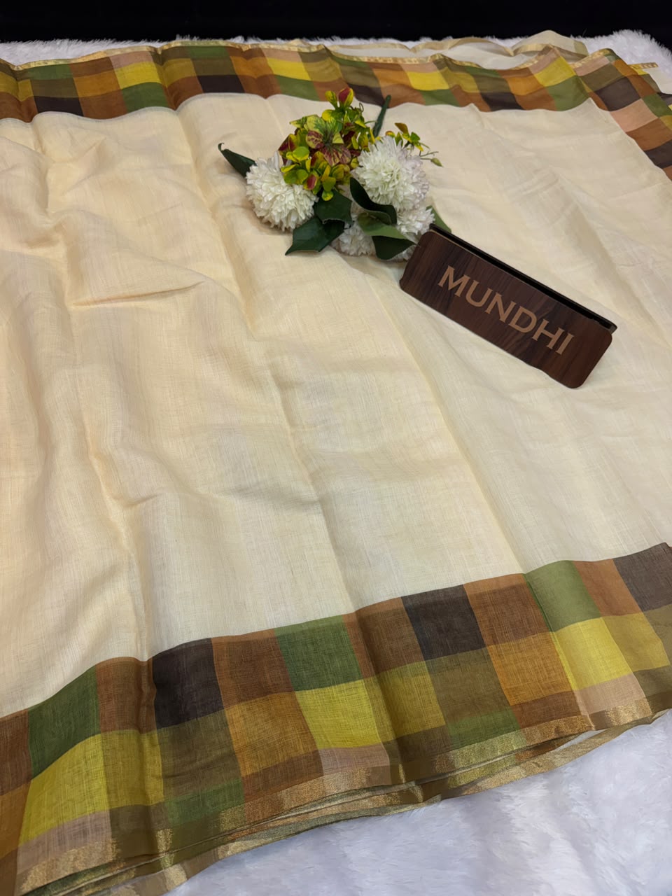Madras Checks Fancy Cotton Saree 90E| MCC20