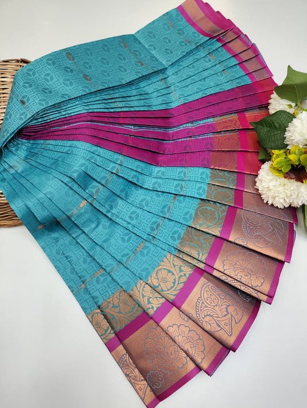Abirami Soft Silk Saree with elegant zari work for festive wear
