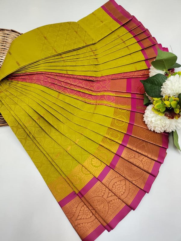Abirami Soft Silk Saree with elegant zari work for festive wear
