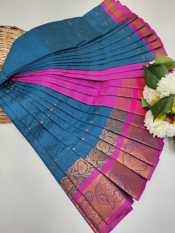 Abirami Soft Silk Saree with elegant zari work for festive wear