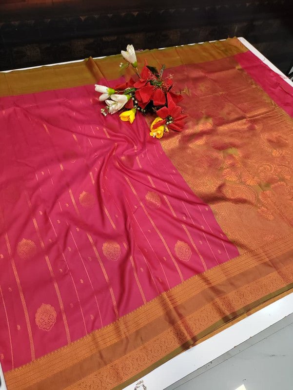 Amala Soft Silk Saree with zari work for festive occasions