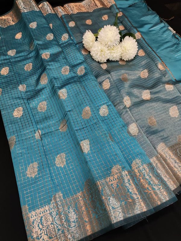 Aurora Banarasi Saree with elegant Zari work for wedding wear